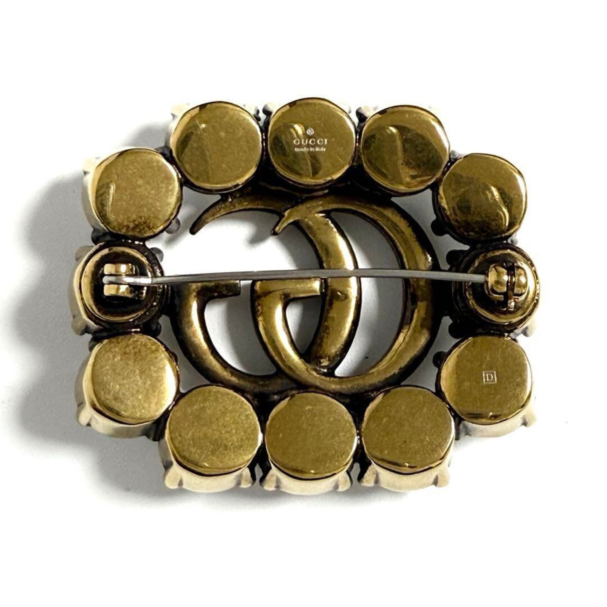 Brooch Metal and Rhinestone