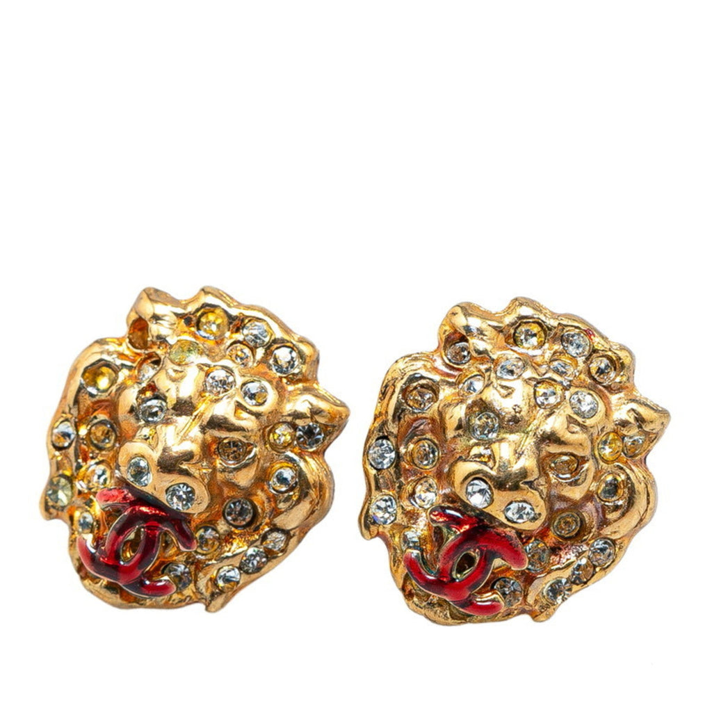 CC Logo Earrings Metal Gold-Tone Metal
