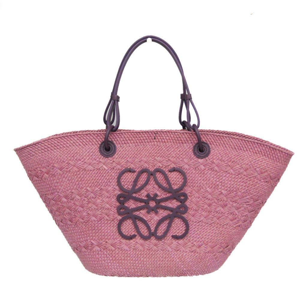 Anagram Basket Tote Woven Raffia Medium