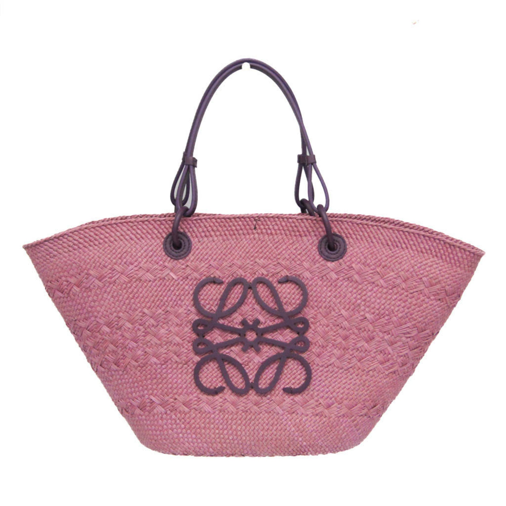Anagram Basket Tote Woven Raffia Medium