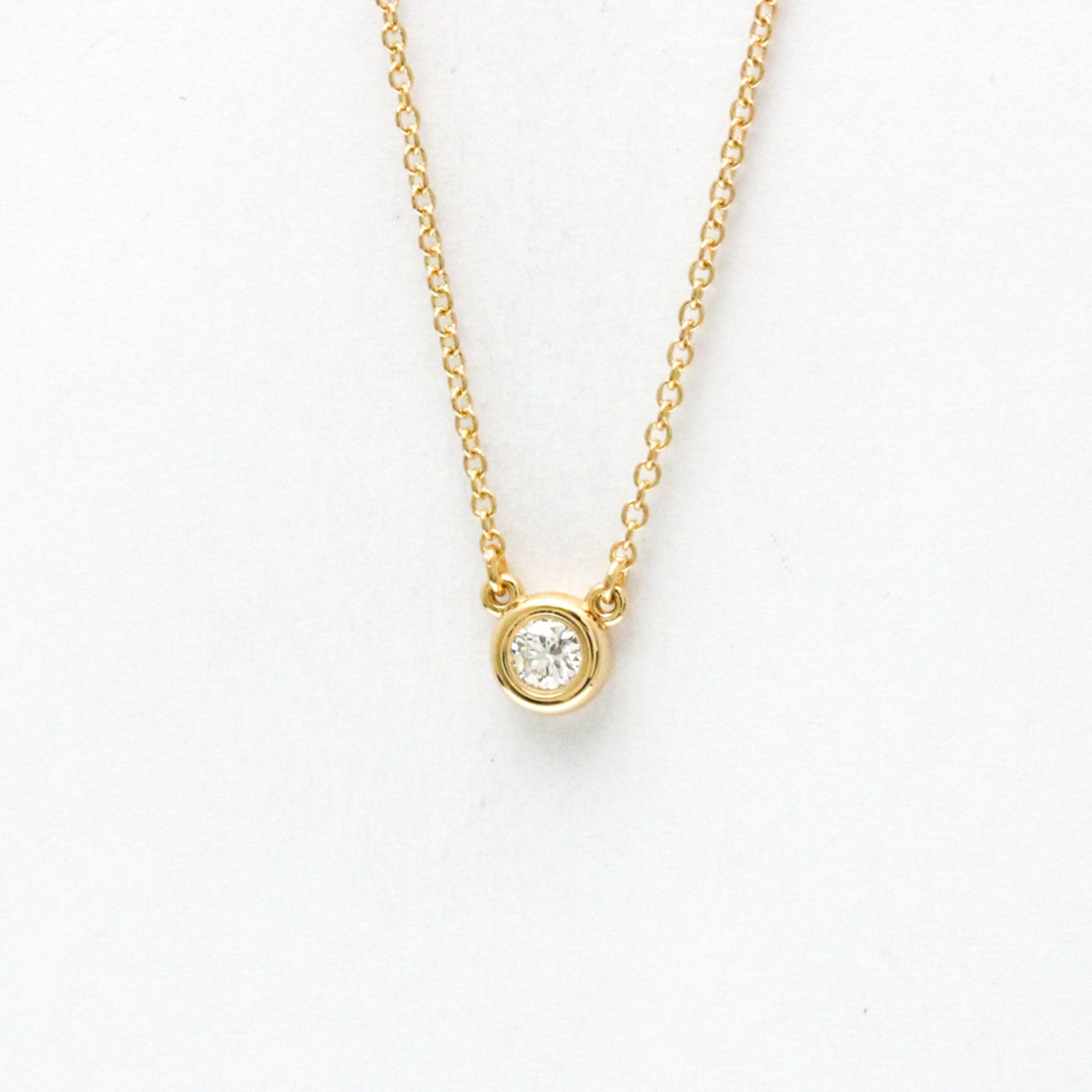 Elsa Peretti Diamonds By The Yard Pendant Necklace 18K Rose Gold and Diamond
