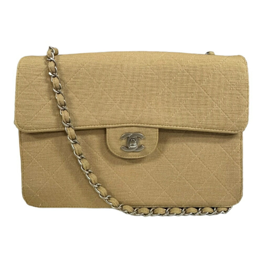 Vintage Classic Single Flap Bag Quilted Jersey Jumbo