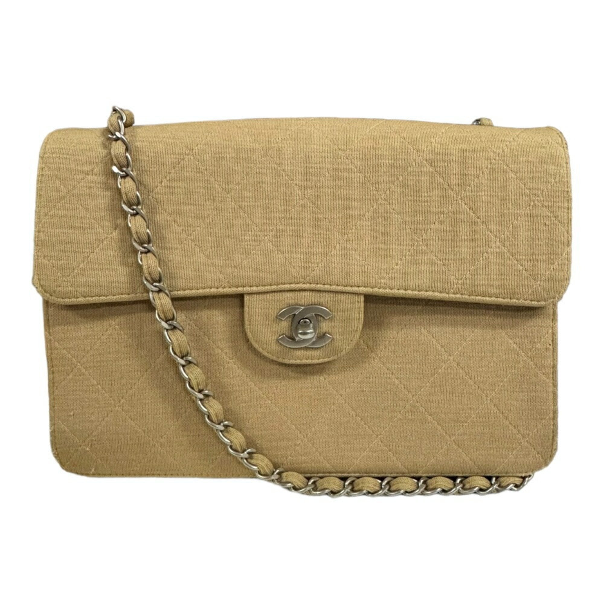 Vintage Classic Single Flap Bag Quilted Jersey Jumbo