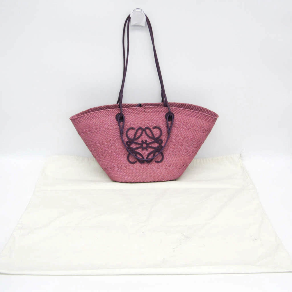 Anagram Basket Tote Woven Raffia Medium