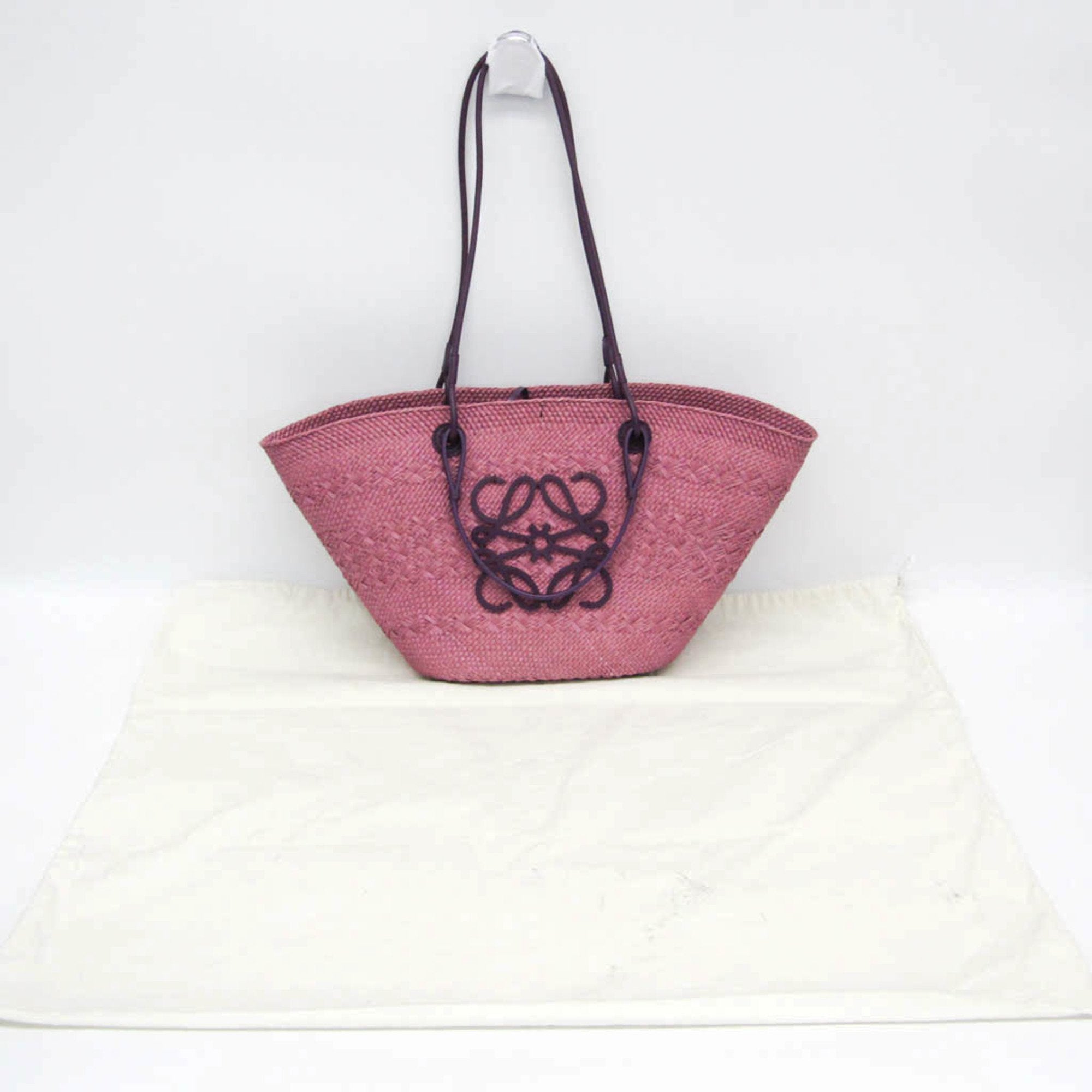 Anagram Basket Tote Woven Raffia Medium