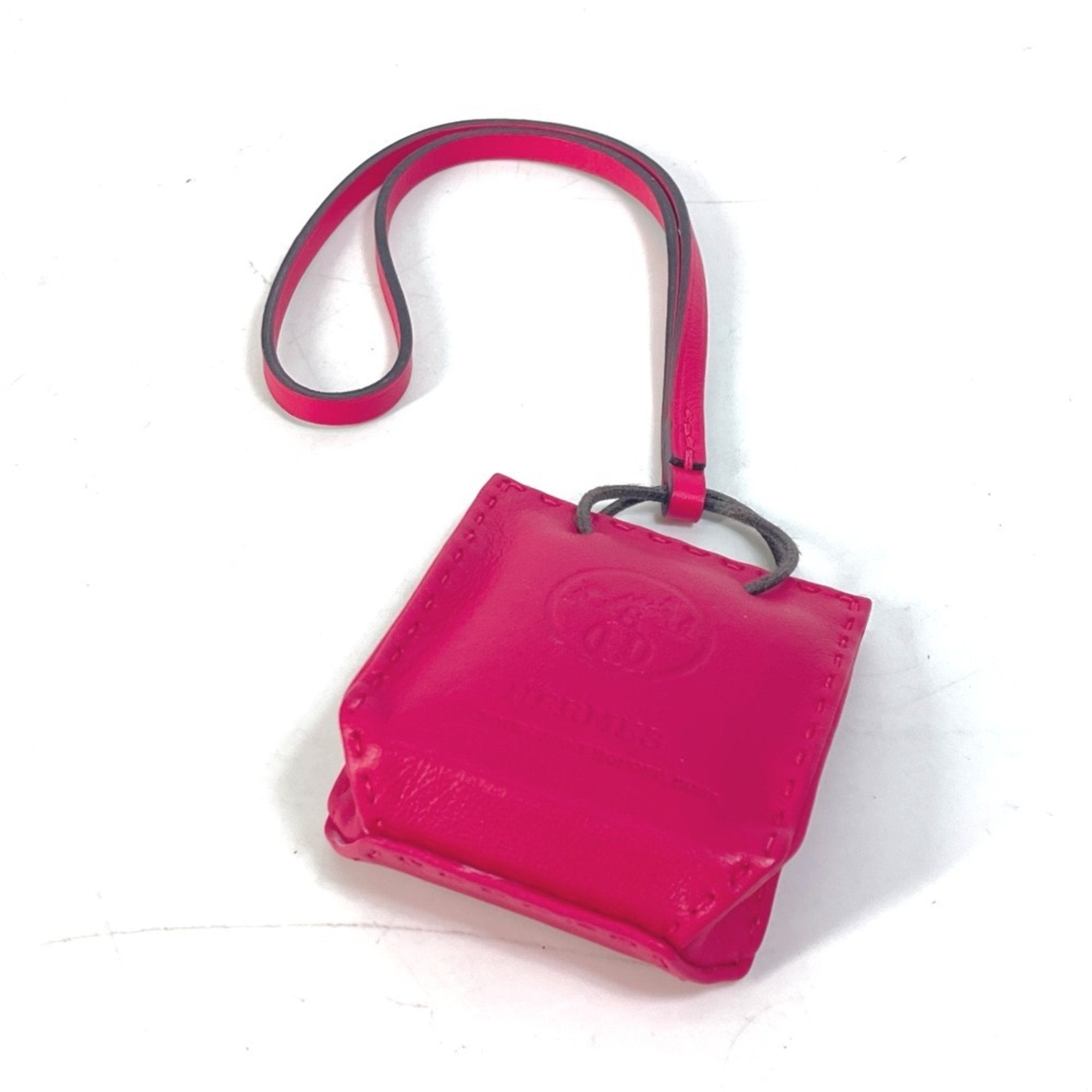 Charm Swift Leather Pink Handbag Charm