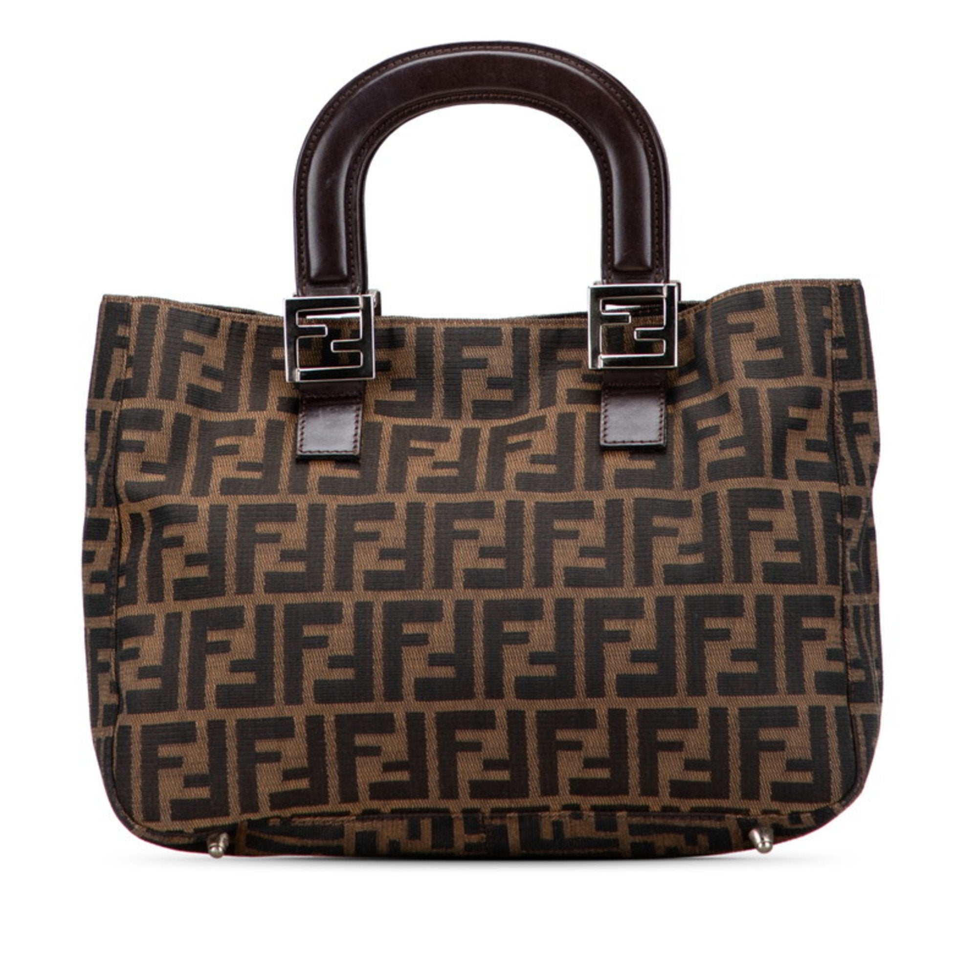 Vintage FF Handle Tote Zucca Canvas Small