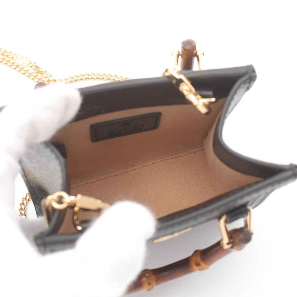 Diana NM Bamboo Handle Tote Leather Mini