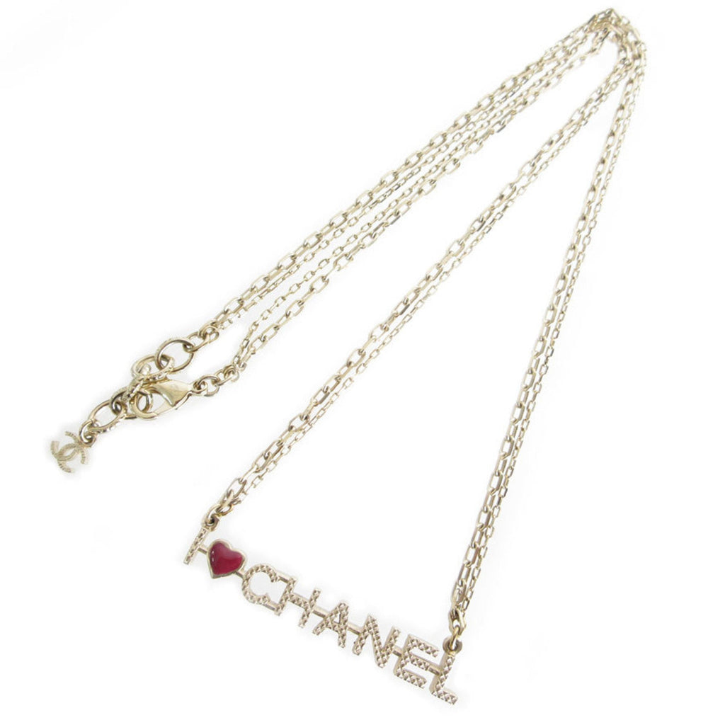 Pendant Necklace Enamel and Metal Gold Purple