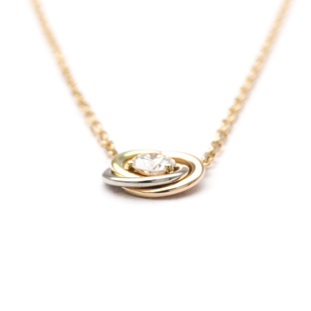 Trinity Pendant Necklace 18K Tricolor Gold
