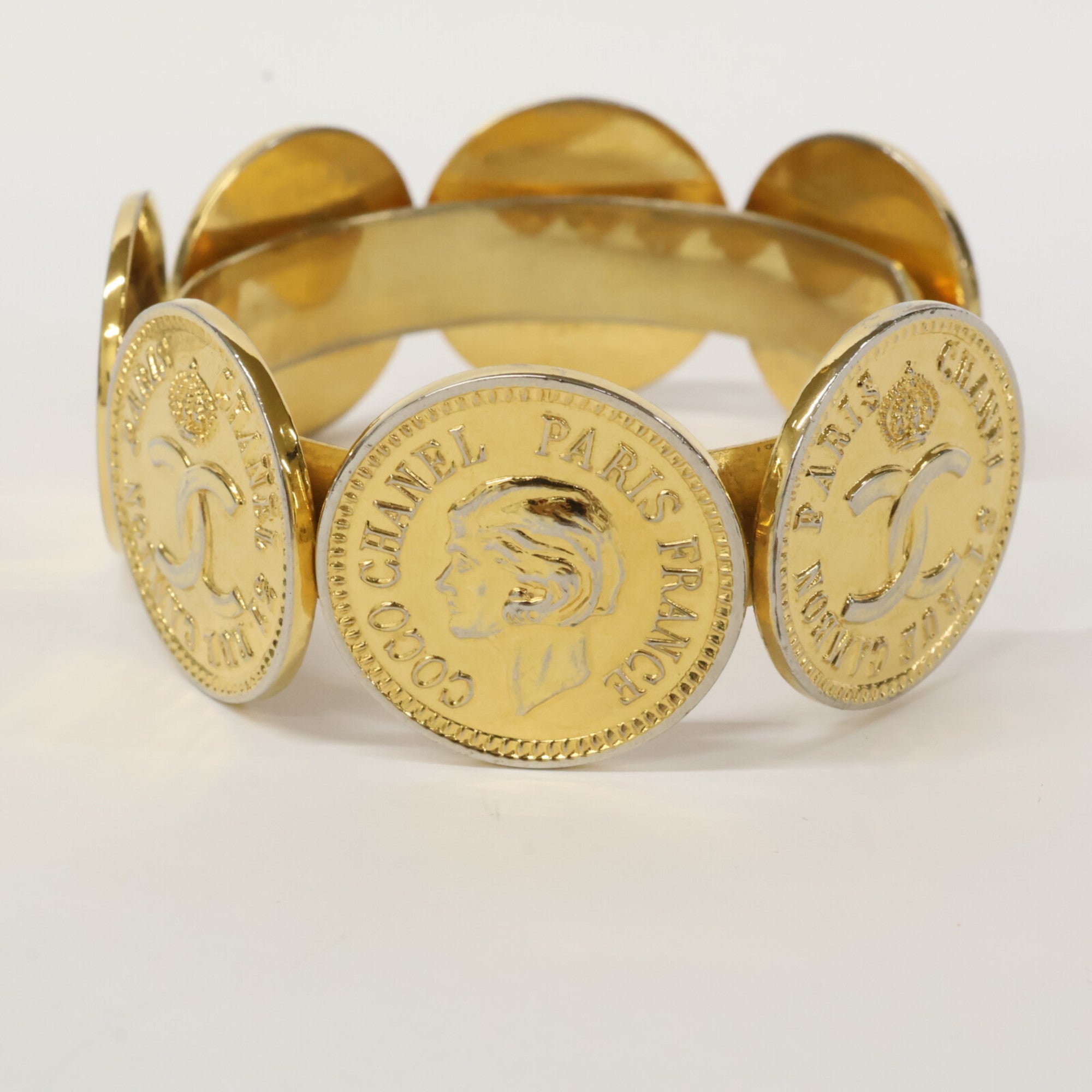 Coin Bracelet Metal Gold