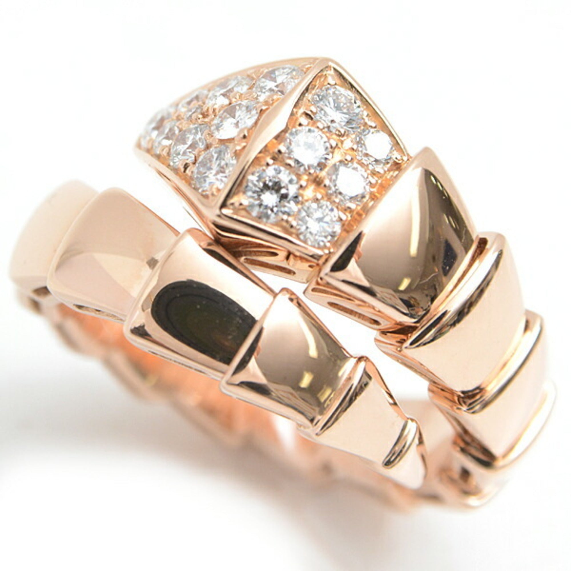 Serpenti Viper Ring 18K Rose Gold with Diamonds