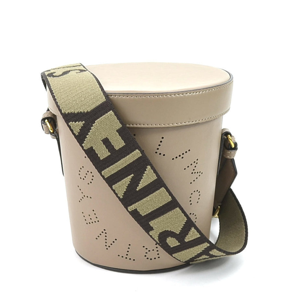 Logo Crossbody Bag Perforated Faux Leather Mini