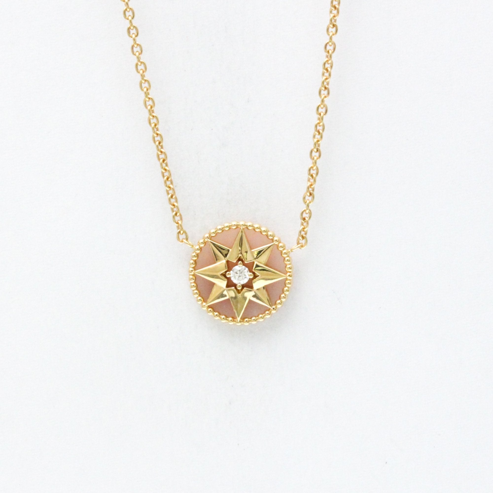 Rose Devant Pendant Necklace 18K Rose Gold with Opal