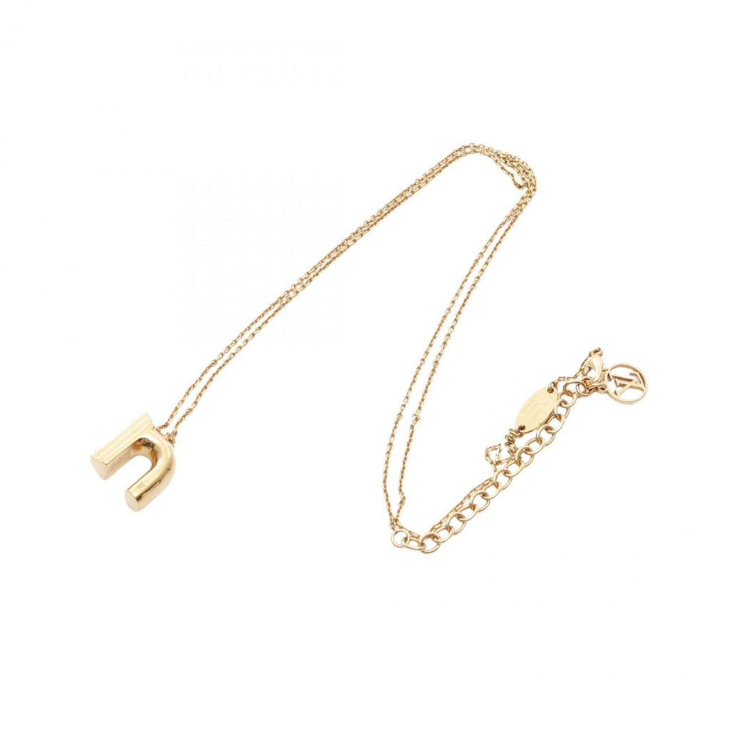 LV&ME N Initial Pendant Necklace Gold