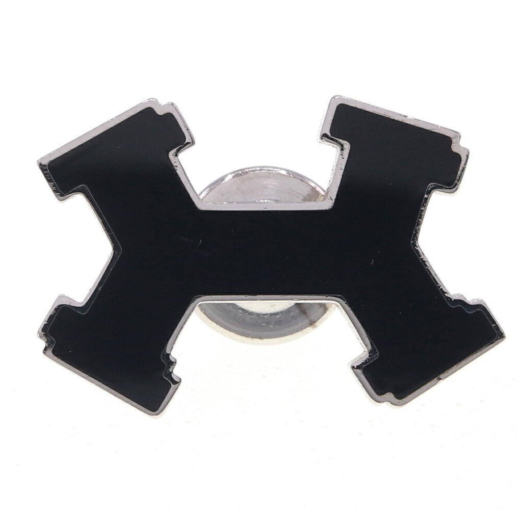 Pin Brooch Metal Black and Silver
