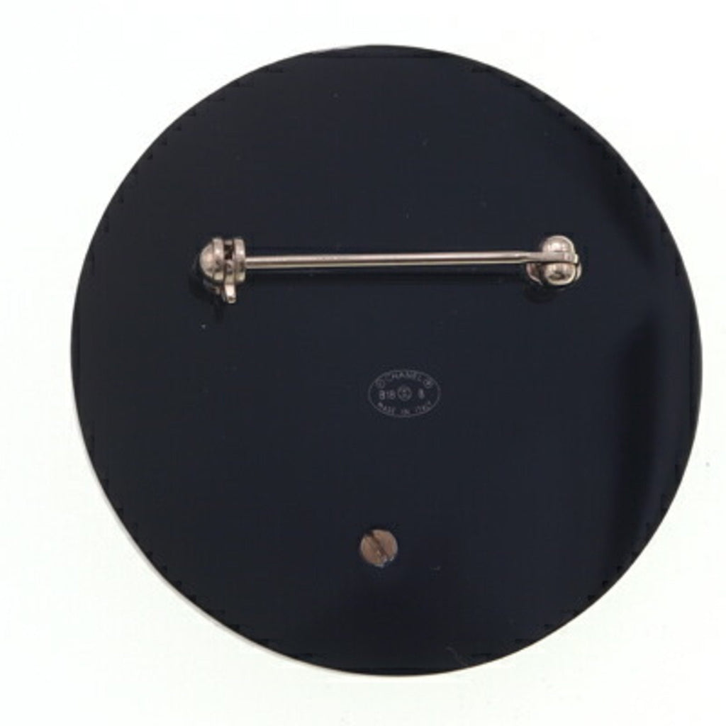 CC Logo Round Brooch Metal