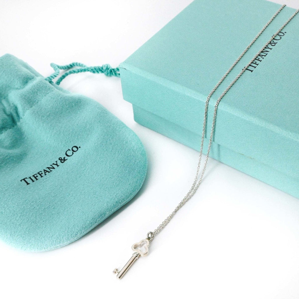 Trefoil Key Pendant Necklace Sterling Silver