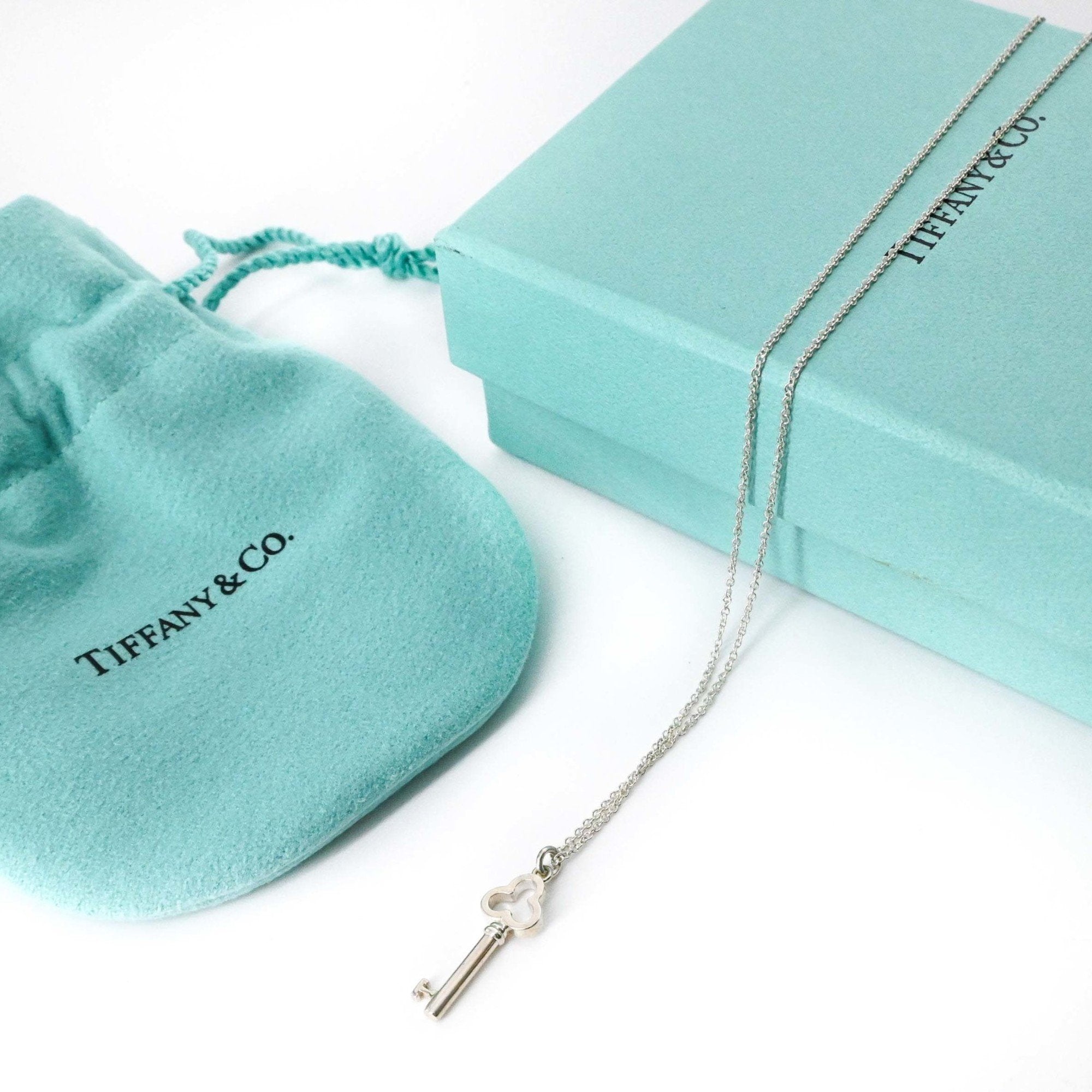 Trefoil Key Pendant Necklace Sterling Silver