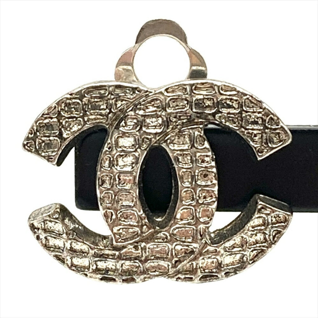 CC Logo Clip-On Earrings Silver-Tone Metal Silver-Tone Metal
