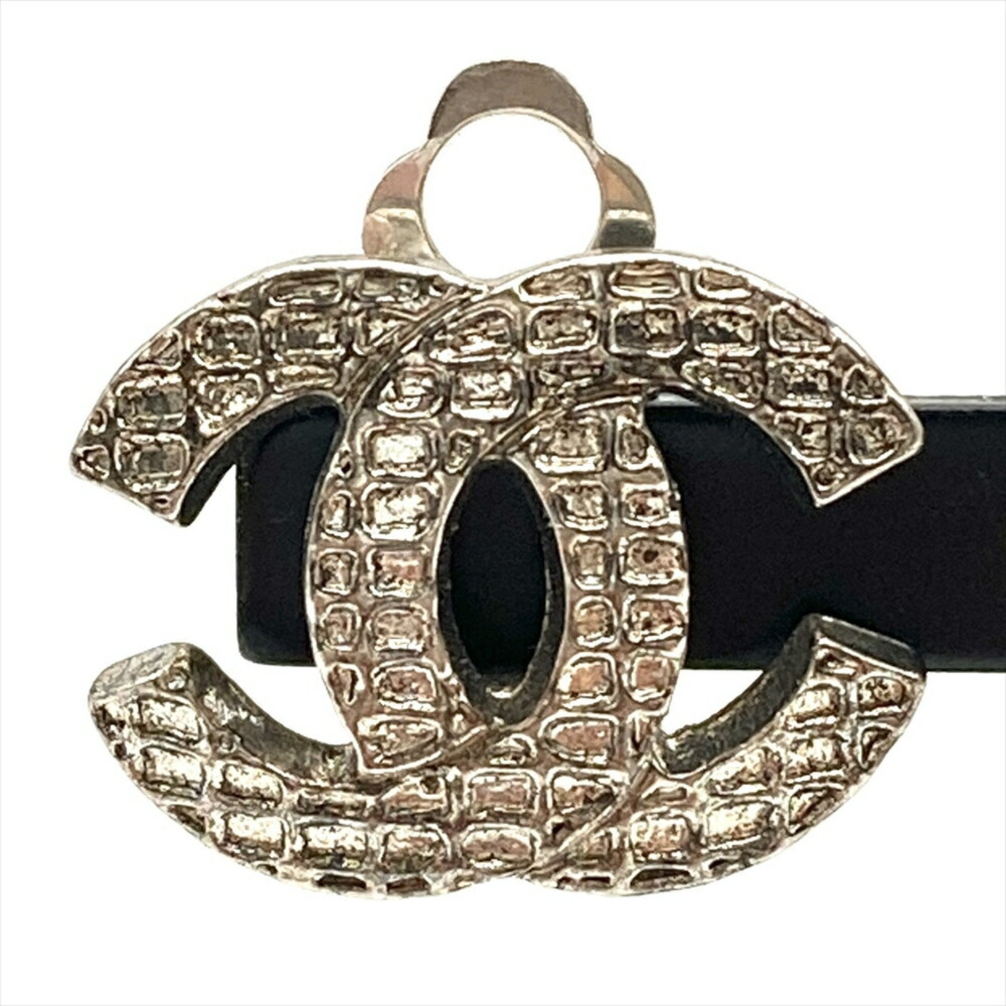 CC Logo Clip-On Earrings Silver-Tone Metal Silver-Tone Metal