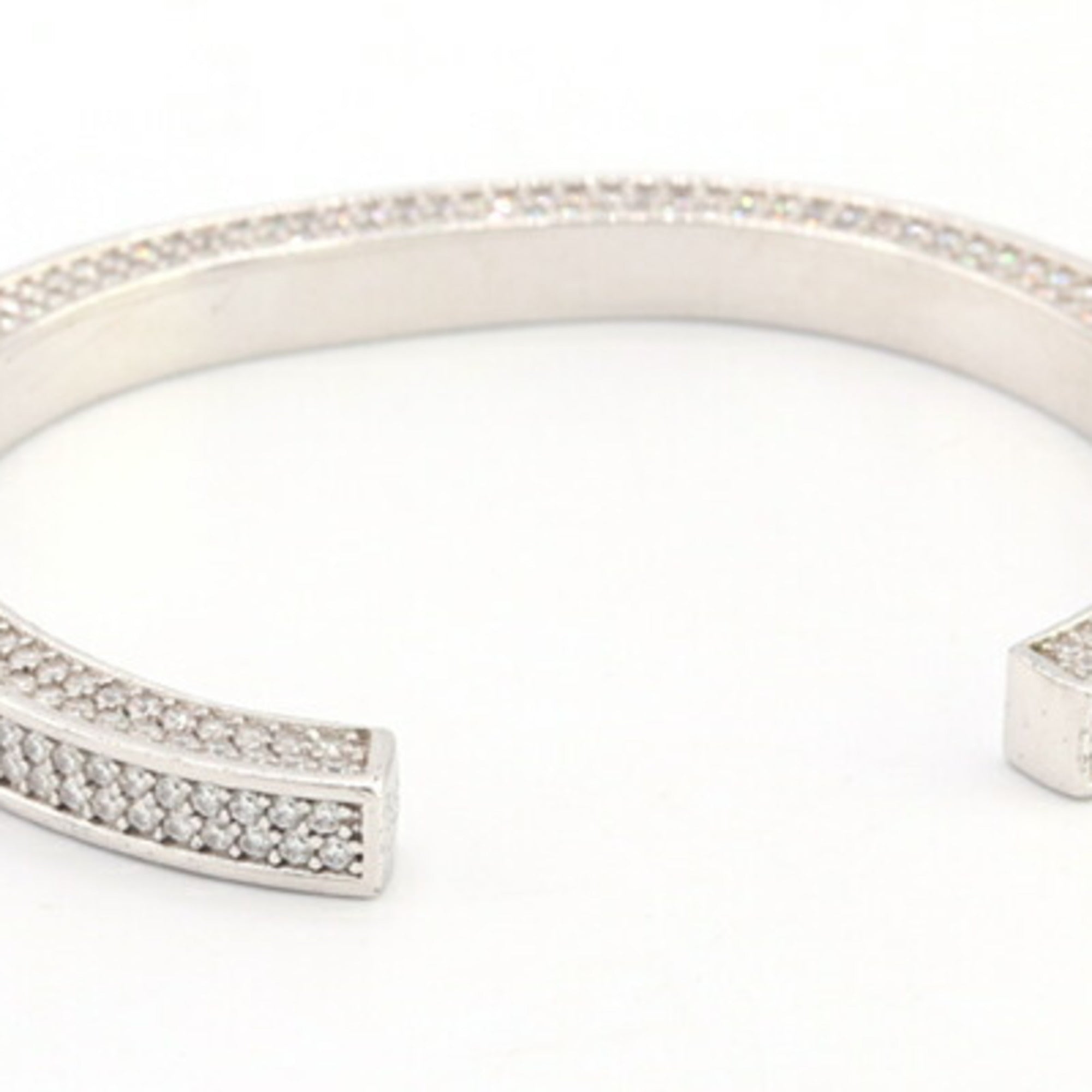 Bangle Bracelet Metal and Rhinestone