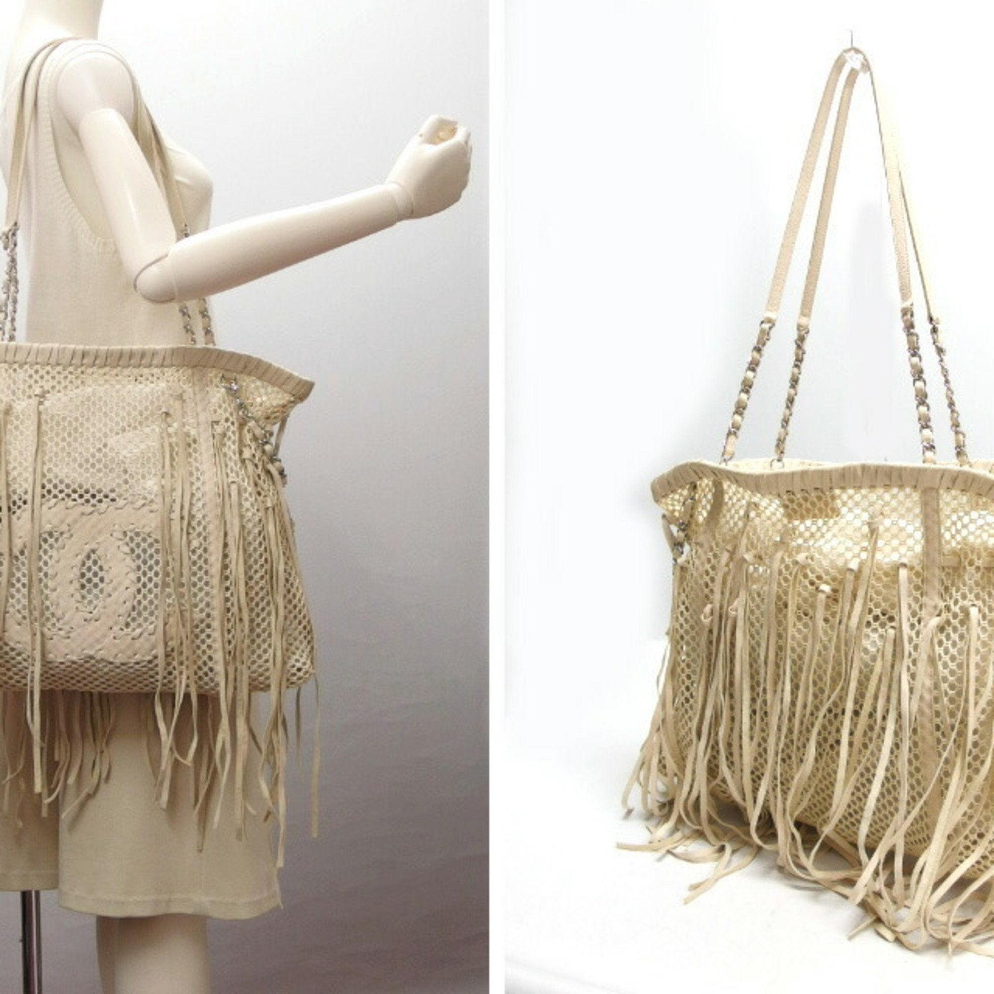 Crochet CC Drawstring Tote Fabric Large
