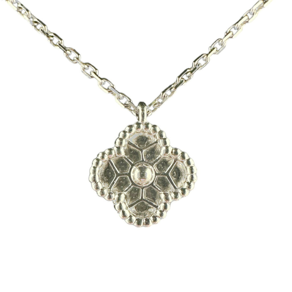 Sweet Alhambra Pendant Necklace 18K White Gold