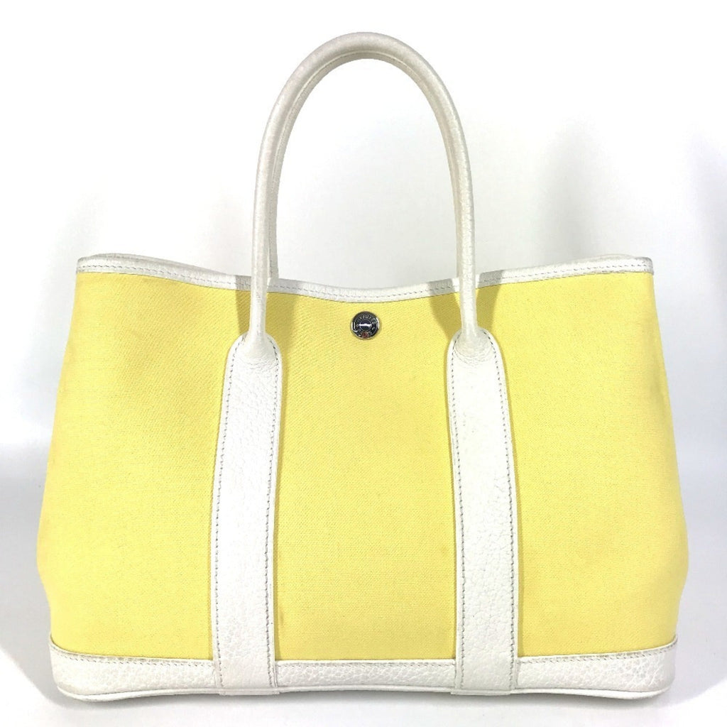 Garden Party Tote Toile and Leather 30