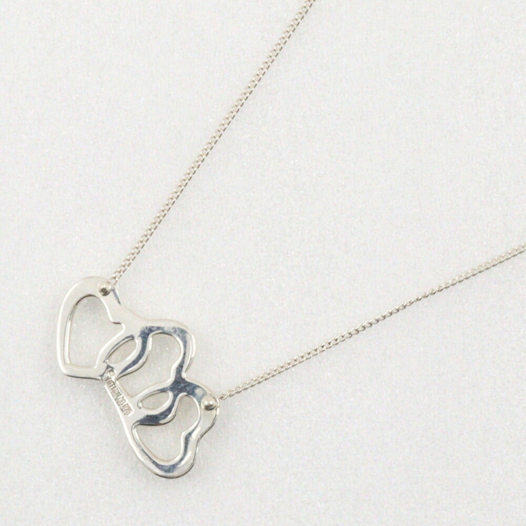 Triple Heart Pendant Necklace Sterling Silver