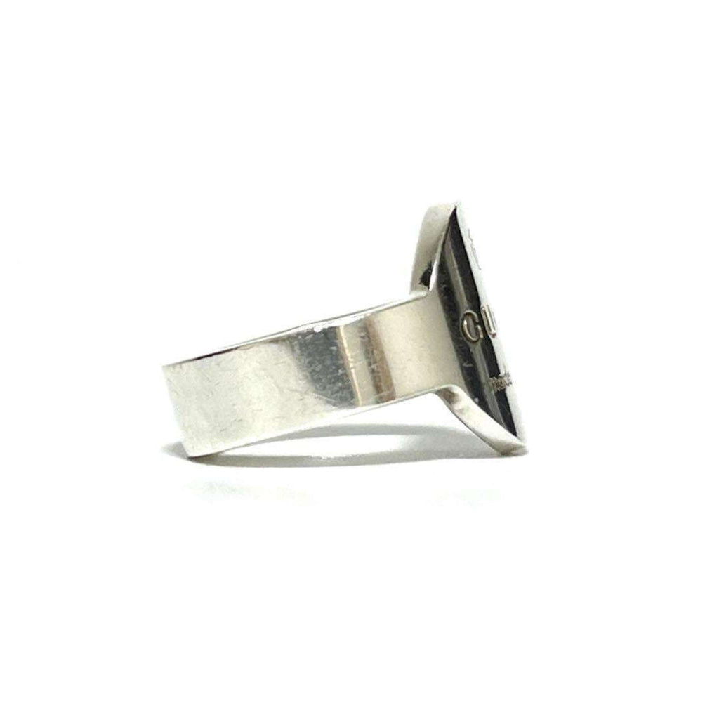 Trademark Plate Ring Sterling Silver