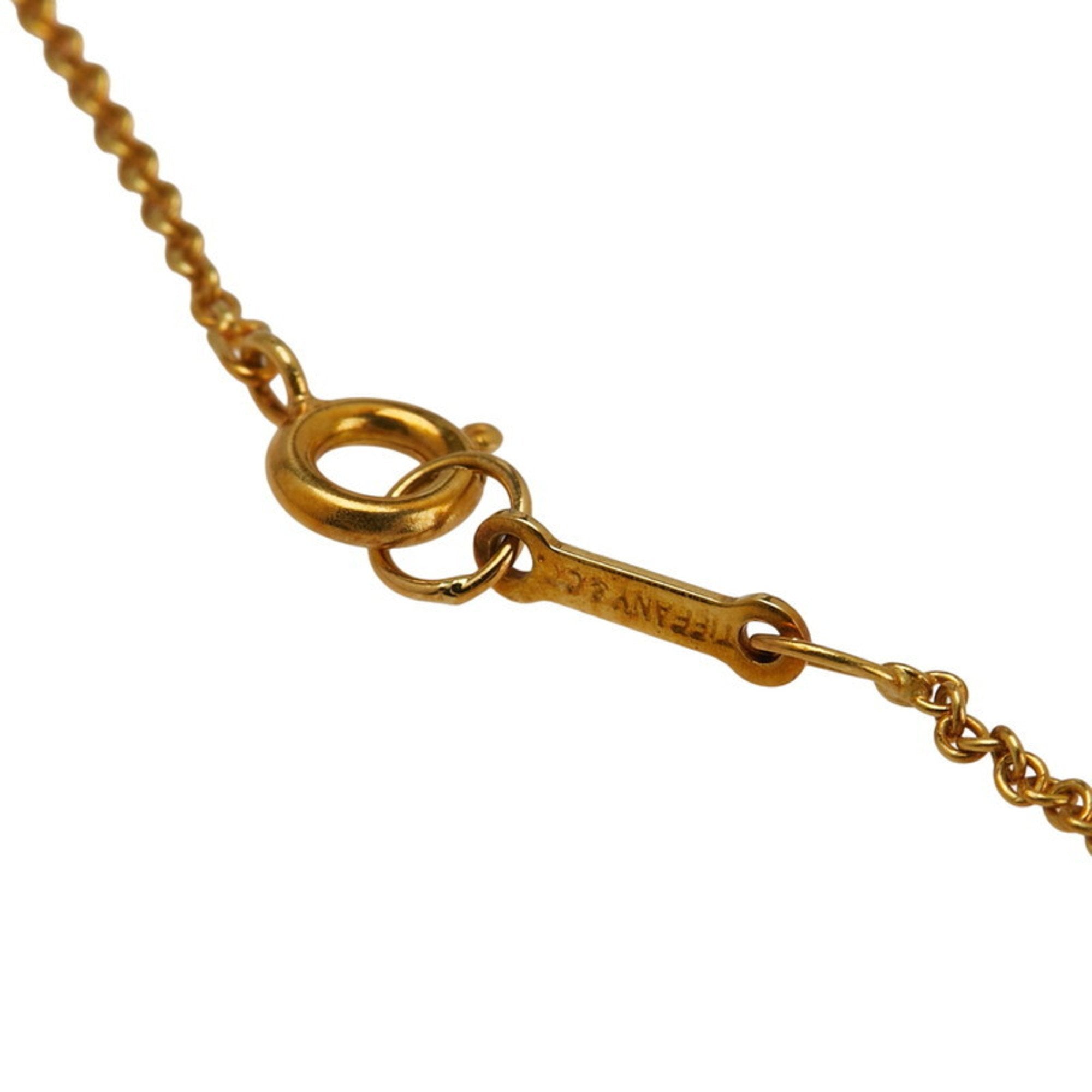 Bean Pendant Necklace 18K Yellow Gold 7.6mm