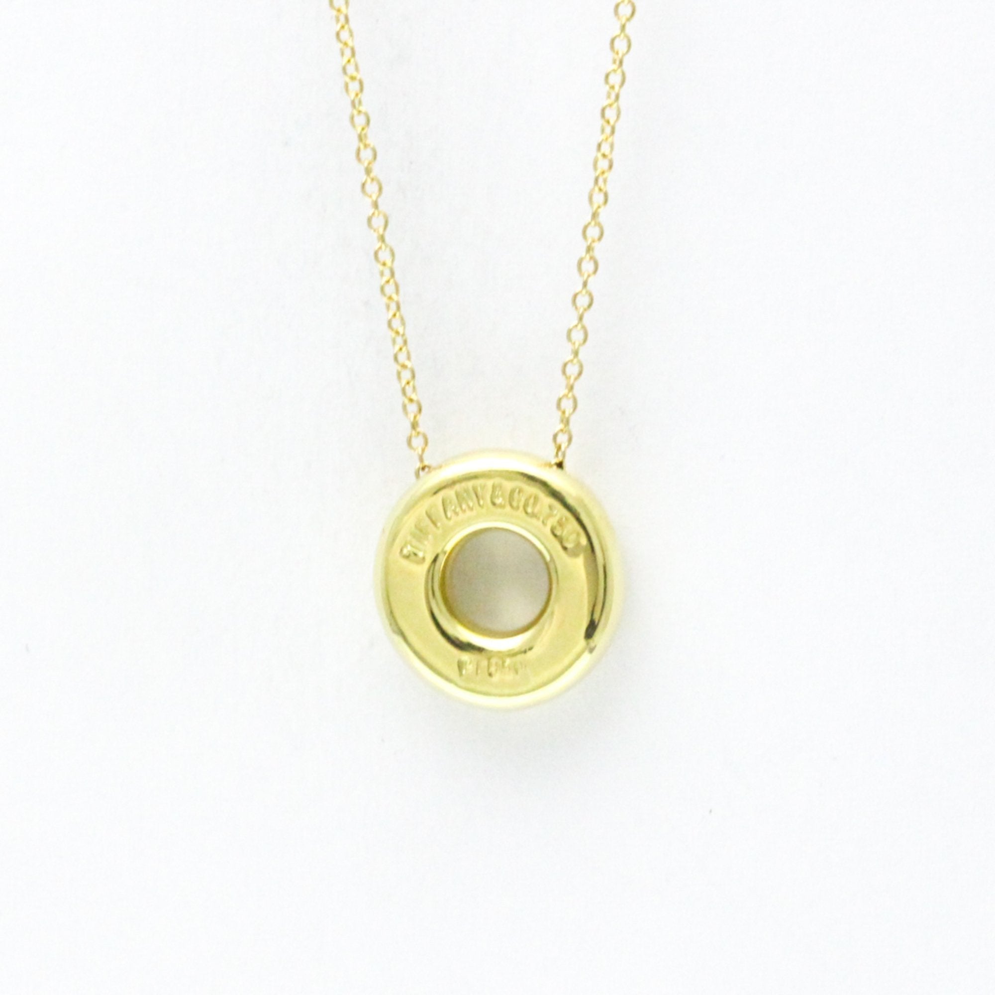 Dots Circle Pendant Necklace Platinum and 18K Yellow Gold with Diamond