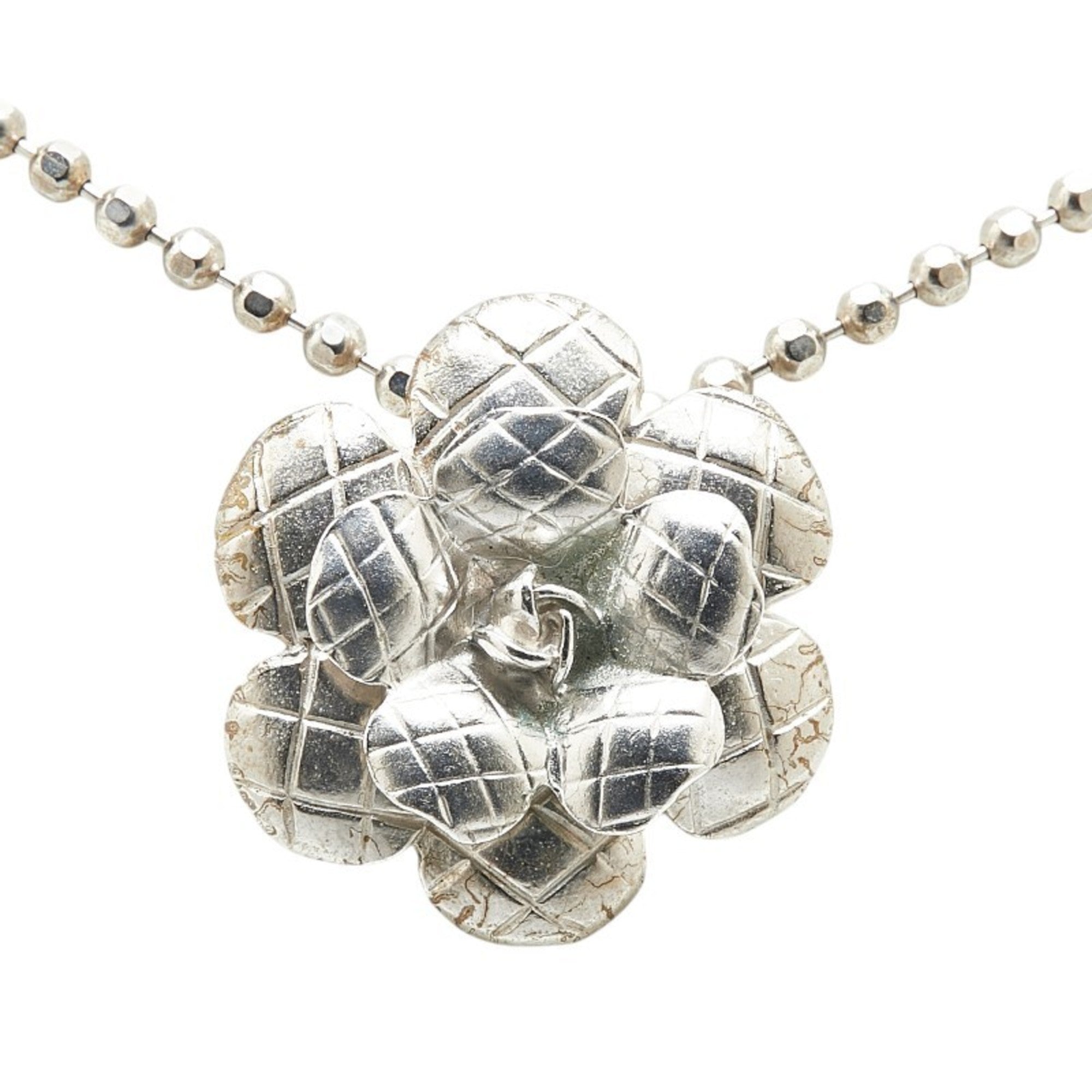 Camellia Pendant Necklace Sterling Silver
