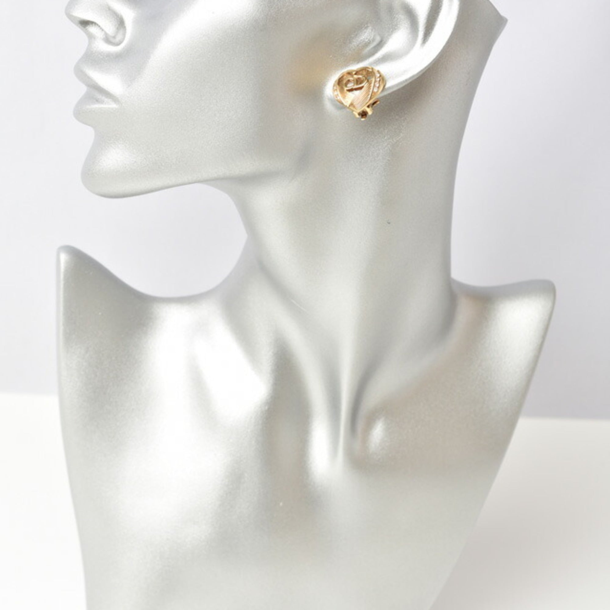 Earrings Rhinestone Gold-Tone Metal