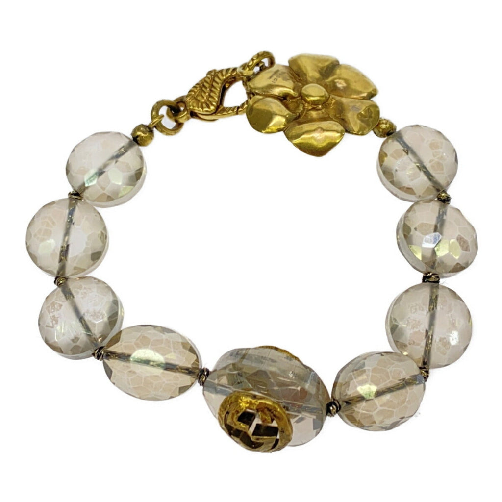 Bracelet Gold Crystal GG Interlocking