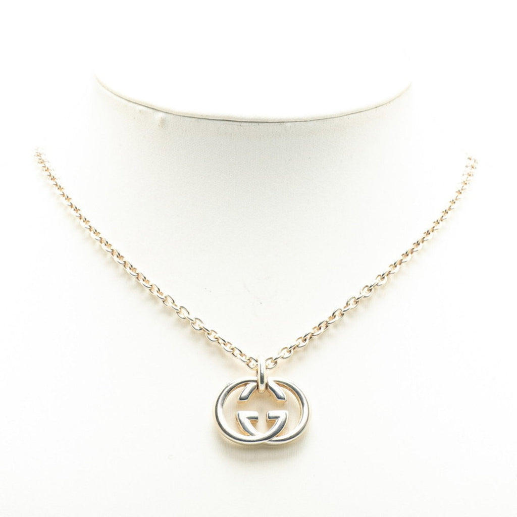 Interlocking G Pendant Necklace Sterling Silver