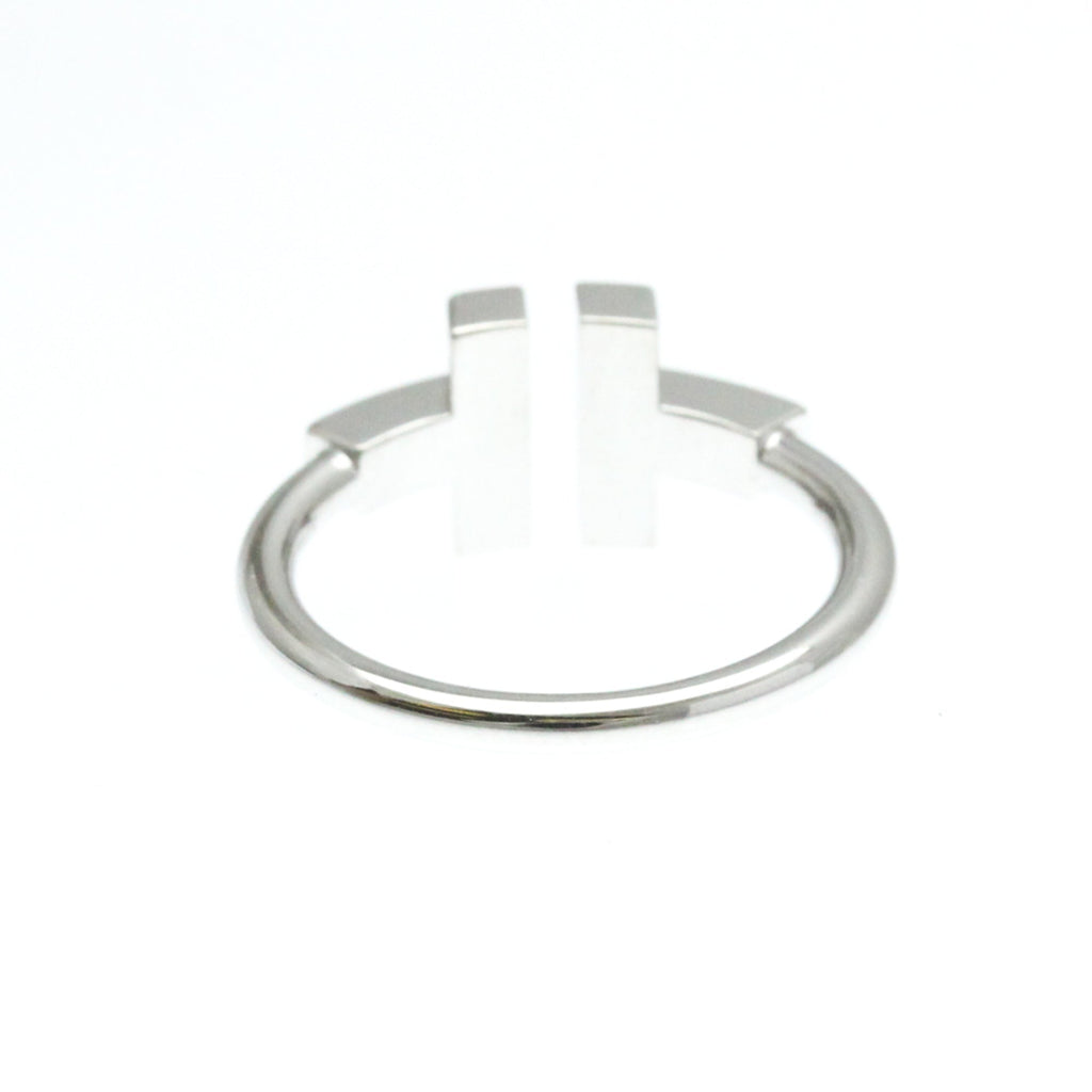 Band Ring 18K White Gold with Diamond and Turquoise