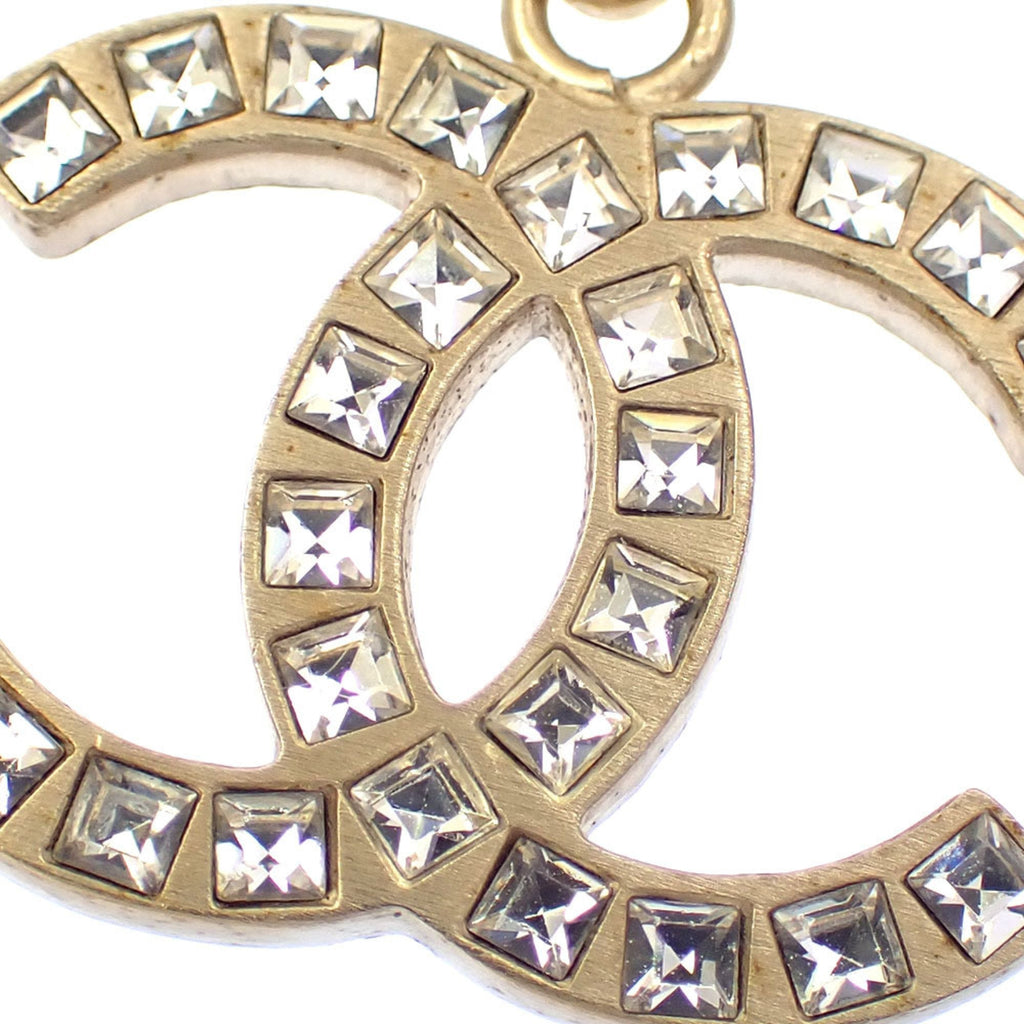 CC Logo Pendant Necklace Gold-Tone Metal