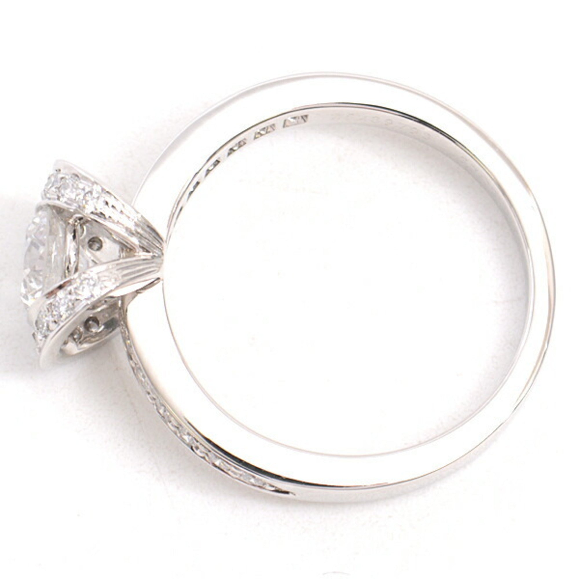 Ribbon Motif Ring Platinum with Diamond