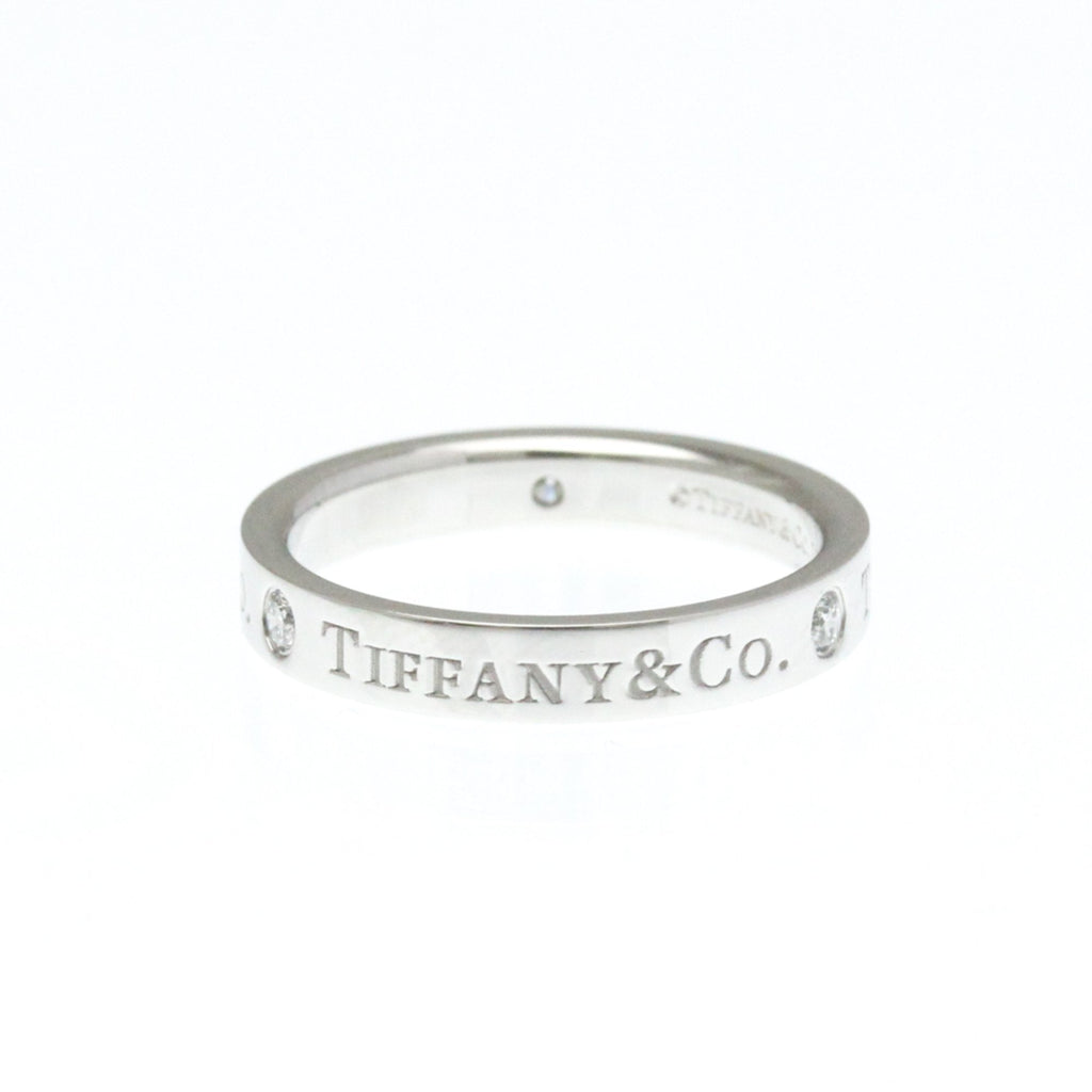 Flat Band Ring Platinum with Diamond