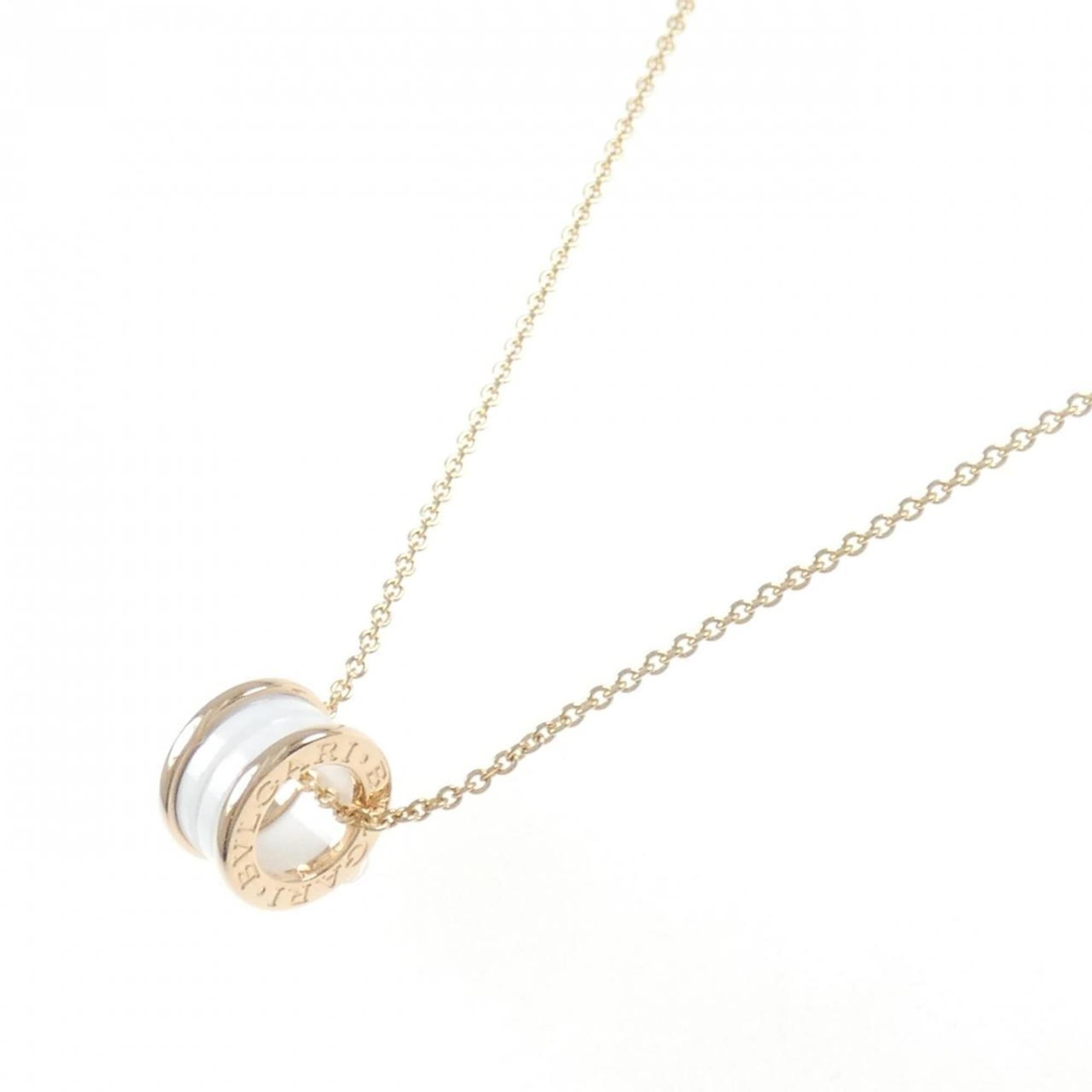 B.Zero1 Pendant Necklace Ceramic and 18K Rose Gold