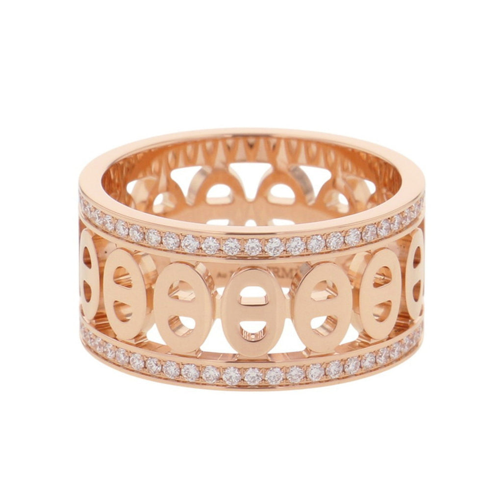 Chaine d'Ancre Divine Ring 18K Rose Gold Mini with Diamond