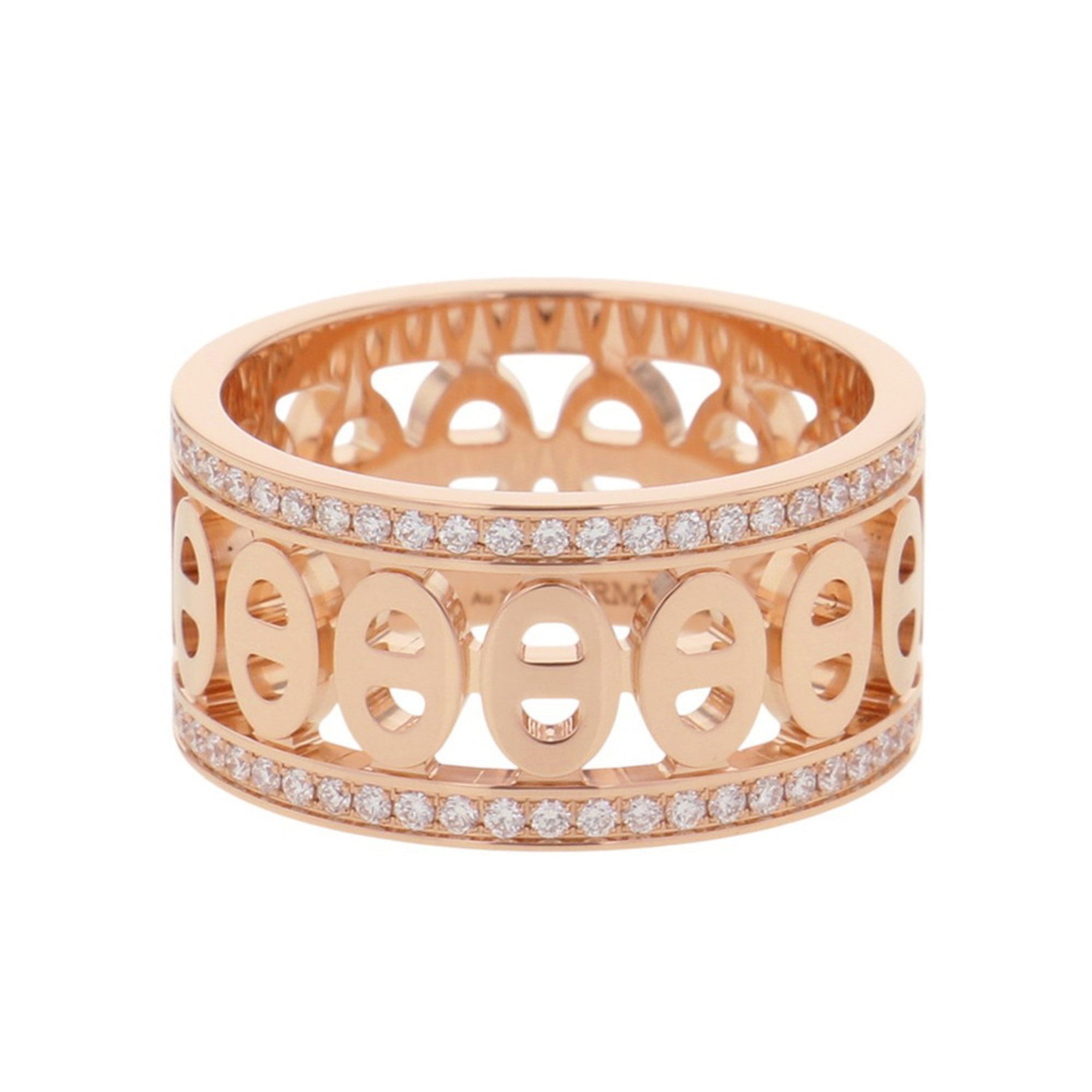 Chaine d'Ancre Divine Ring 18K Rose Gold Mini with Diamond