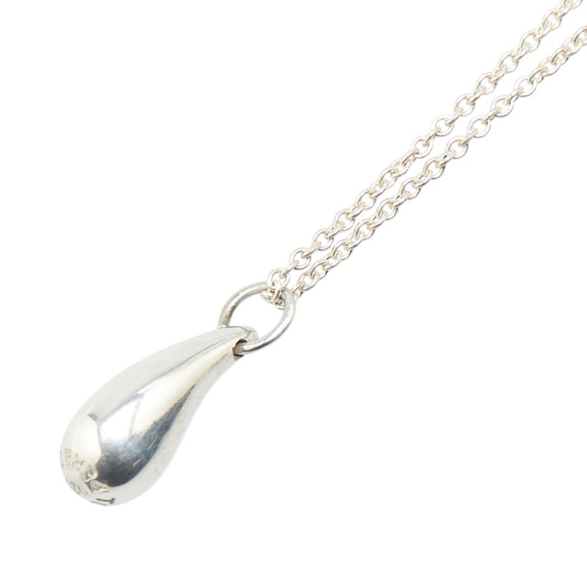 Teardrop Pendant Necklace Sterling Silver