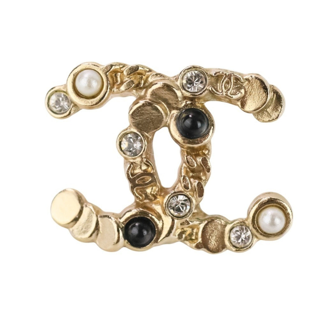 CC Logo Earrings Metal Gold-Tone Metal