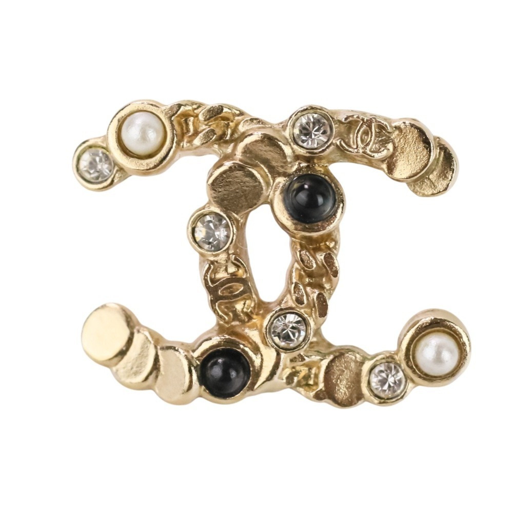 CC Logo Earrings Metal Gold-Tone Metal