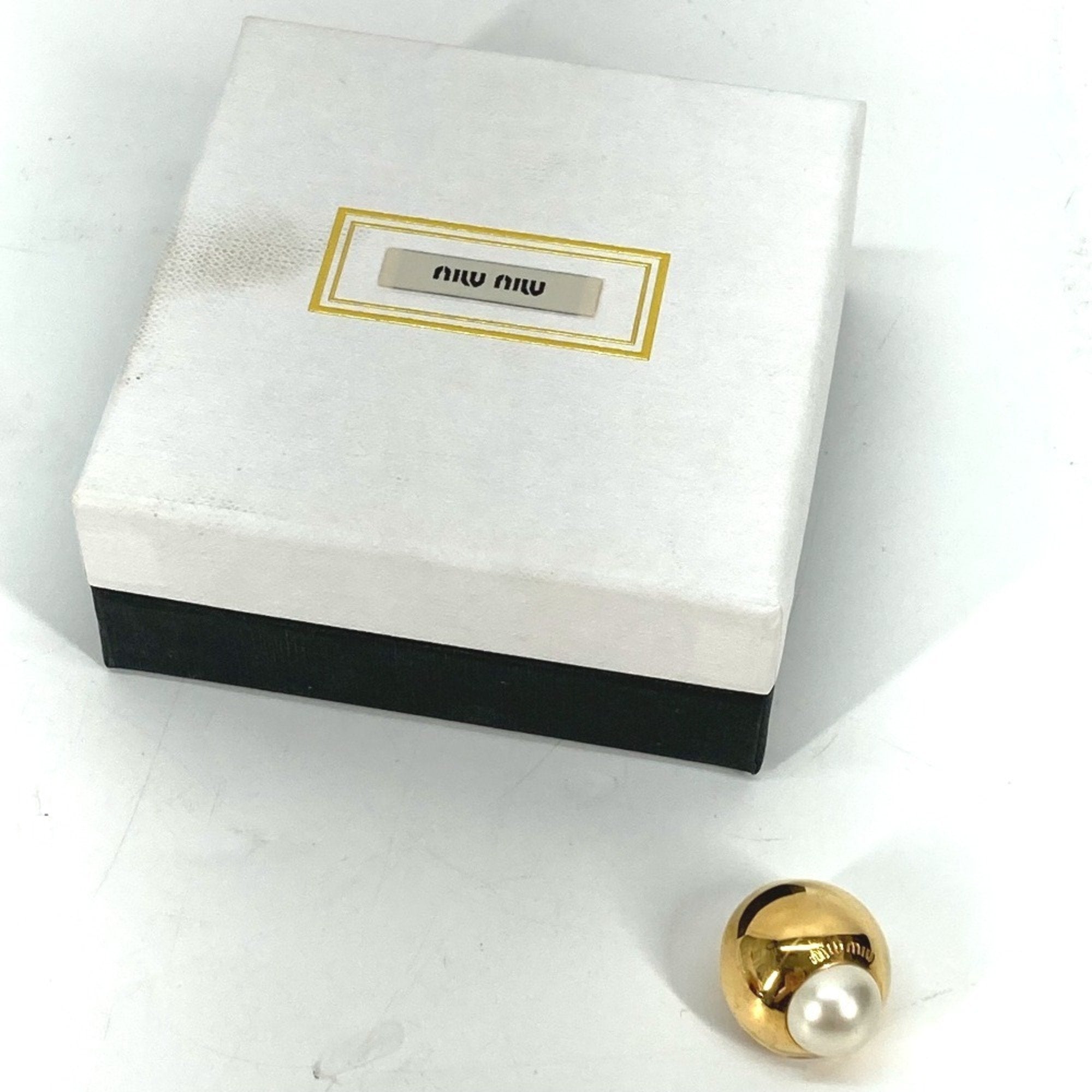Earrings Pearl Gold-Tone Metal