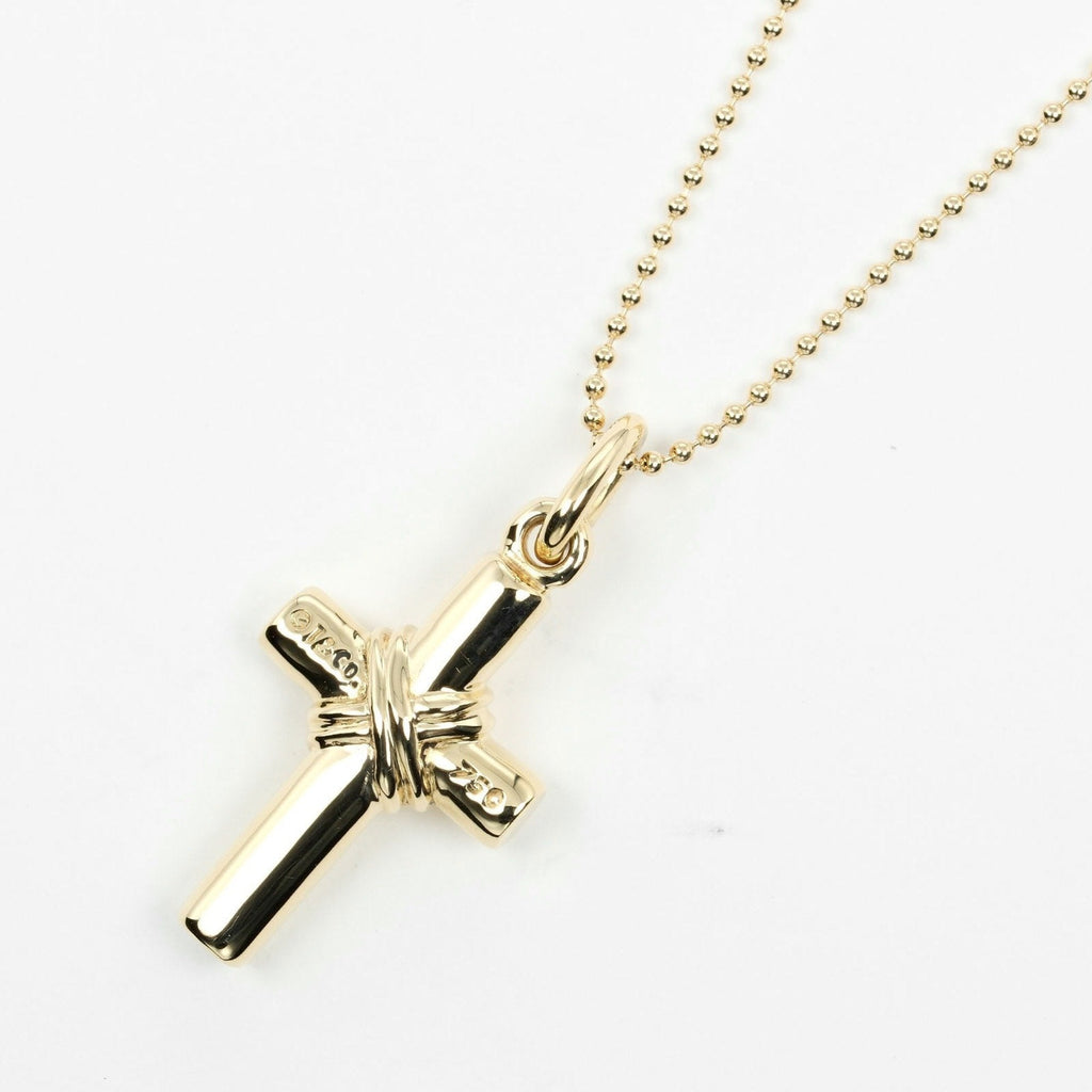 Signature Cross Pendant Necklace 18K Yellow Gold