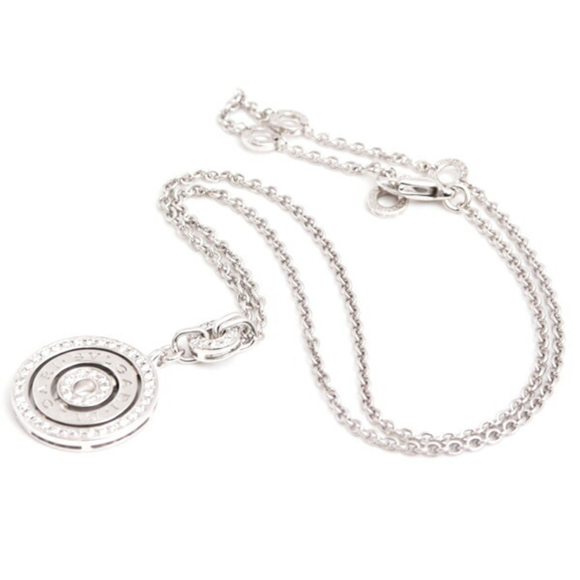 Pendant Necklace 18K White Gold with Diamond